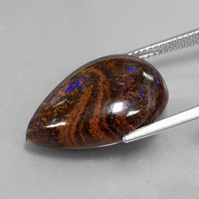 Boulder Opal Gemstone in 20.7 x 14.8 mm Size for Sale, Boulder Opal Stone in Multicolor Color