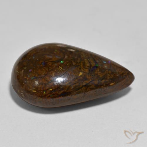 Boulder Opal Gemstone in 23.2 x 17 mm Size for Sale, Boulder Opal Stone in Multicolor Color