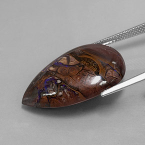 Boulder Opal Gemstone in 25.6 x 17.6 mm Size for Sale, Boulder Opal Stone in Multicolor Color