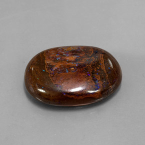 21.10 ct Multicolor Boulder Opal Stone, Natural Boulder Opal in Oval Cabochon Shape for Sale