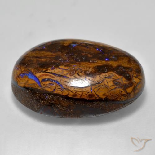 Boulder Opal Gemstone in 21.8 x 16.5 mm Size for Sale, Boulder Opal Stone in Multicolor Color