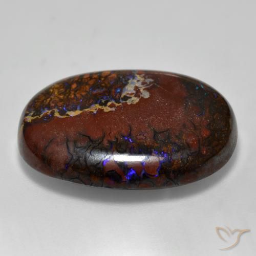 Boulder Opal Gemstone in 24.8 x 20 mm Size for Sale, Boulder Opal Stone in Multicolor Color