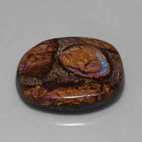 20.58 ct Multicolor Boulder Opal Stone, Natural Boulder Opal in Cushion Cabochon Shape for Sale