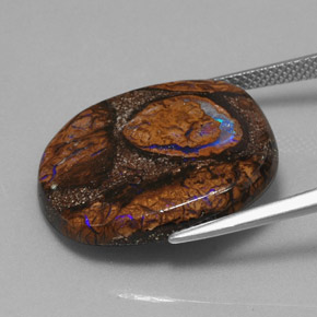 Boulder Opal Gemstone in 22.5 x 21.3 mm Size for Sale, Boulder Opal Stone in Multicolor Color
