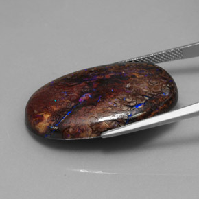 Boulder Opal Gemstone in 28.9 x 20.2 mm Size for Sale, Boulder Opal Stone in Multicolor Color