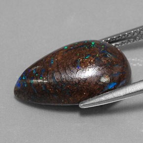 Boulder Opal Gemstone in 15.9 x 10.1 mm Size for Sale, Boulder Opal Stone in Multicolor Color