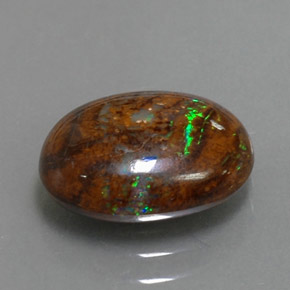 2.81 ct Multicolor Boulder Opal Stone, Natural Boulder Opal in Oval Cabochon Shape for Sale