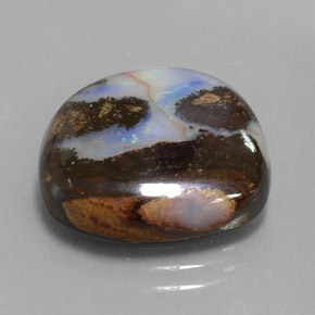8.26 ct Multicolor Boulder Opal Stone, Natural Boulder Opal in Fancy Cabochon Shape for Sale