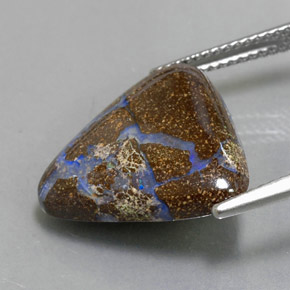 Boulder Opal Gemstone in 17.5 x 16.9 mm Size for Sale, Boulder Opal Stone in Multicolor Color