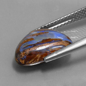Boulder Opal Gemstone in 13.3 x 9.7 mm Size for Sale, Boulder Opal Stone in Multicolor Color