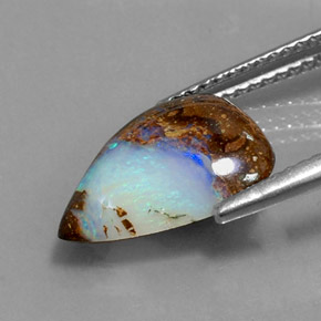 Boulder Opal Gemstone in 13.8 x 10.3 mm Size for Sale, Boulder Opal Stone in Multicolor Color