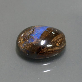2.36 ct Multicolor Boulder Opal Stone, Natural Boulder Opal in Oval Cabochon Shape for Sale