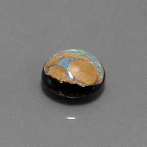 1.54 ct Multicolor Boulder Opal Stone, Natural Boulder Opal in Round Cabochon Shape for Sale