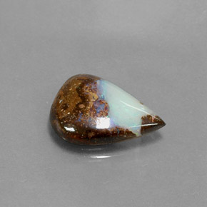 3.00 ct Multicolor Boulder Opal Stone, Natural Boulder Opal in Pear Cabochon Shape for Sale