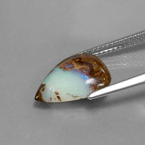 Boulder Opal Gemstone in 13.8 x 10.3 mm Size for Sale, Boulder Opal Stone in Multicolor Color