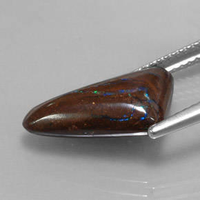 Boulder Opal Gemstone in 16.5 x 10 mm Size for Sale, Boulder Opal Stone in Multicolor Color