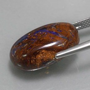 Boulder Opal Gemstone in 19.1 x 12 mm Size for Sale, Boulder Opal Stone in Multicolor Color