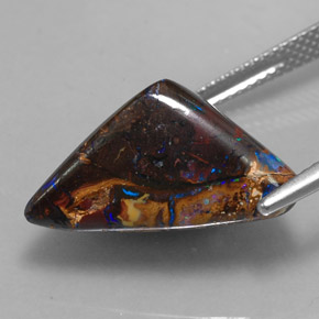 Boulder Opal Gemstone in 20 x 15.4 mm Size for Sale, Boulder Opal Stone in Multicolor Color