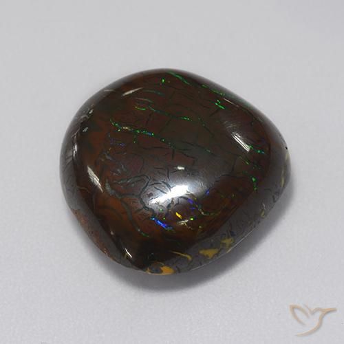 13.21 ct Multicolor Boulder Opal Stone, Natural Boulder Opal in Fancy Cabochon Shape for Sale