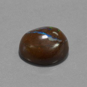 14.85 ct Multicolor Boulder Opal Stone, Natural Boulder Opal in Fancy Cabochon Shape for Sale