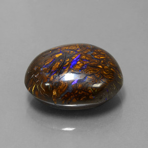 14.72 ct Multicolor Boulder Opal Stone, Natural Boulder Opal in Fancy Cabochon Shape for Sale