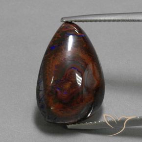 17.55カラットのファンシー ボルダー オパール、19.4 x 13.3 mm オーストラリア産, Photo A