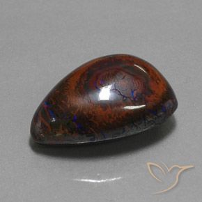 17.55 ct Multicolor Boulder Opal Stone, Natural Boulder Opal in Fancy Cabochon Shape for Sale