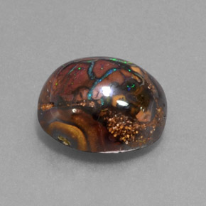 9.42 ct Multicolor Boulder Opal Stone, Natural Boulder Opal in Fancy Cabochon Shape for Sale