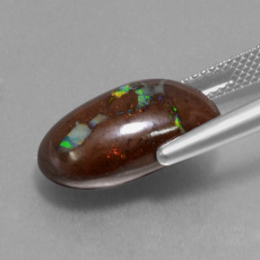 Boulder Opal Gemstone in 16.9 x 10 mm Size for Sale, Boulder Opal Stone in Multicolor Color