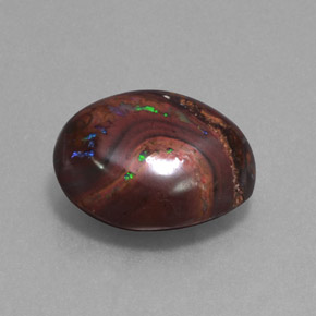 13.62 ct Multicolor Boulder Opal Stone, Natural Boulder Opal in Fancy Cabochon Shape for Sale