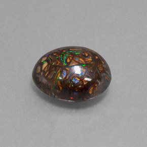 9.07 ct Multicolor Boulder Opal Stone, Natural Boulder Opal in Fancy Cabochon Shape for Sale
