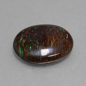 9.47 ct Multicolor Boulder Opal Stone, Natural Boulder Opal in Oval Cabochon Shape for Sale