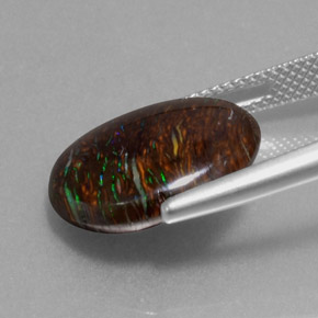 Boulder Opal Gemstone in 16.1 x 14.1 mm Size for Sale, Boulder Opal Stone in Multicolor Color