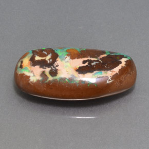 10.49 ct Multicolor Boulder Opal Stone, Natural Boulder Opal in Oval Cabochon Shape for Sale