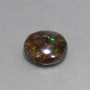 5.13 ct Multicolor Boulder Opal Stone, Natural Boulder Opal in Round Cabochon Shape for Sale