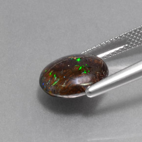 Boulder Opal Gemstone in 11 mm (calibrated) Size for Sale, Boulder Opal Stone in Multicolor Color