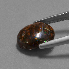 Boulder Opal Gemstone in 11.3 x 9.2 mm Size for Sale, Boulder Opal Stone in Multicolor Color