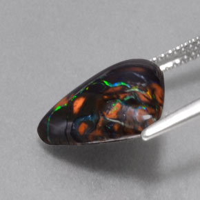 Boulder Opal Gemstone in 13.1 x 12.4 mm Size for Sale, Boulder Opal Stone in Multicolor Color