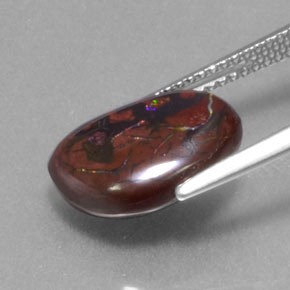 Boulder Opal Gemstone in 13.1 x 9.3 mm Size for Sale, Boulder Opal Stone in Multicolor Color