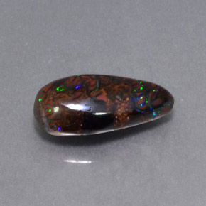 4.97 ct Multicolor Boulder Opal Stone, Natural Boulder Opal in Fancy Cabochon Shape for Sale