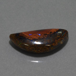 6.07 ct Multicolor Boulder Opal Stone, Natural Boulder Opal in Fancy Cabochon Shape for Sale
