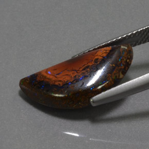 Boulder Opal Gemstone in 18.8 x 9.7 mm Size for Sale, Boulder Opal Stone in Multicolor Color