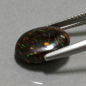 Boulder Opal Gemstone in 13.3 x 11.8 mm Size for Sale, Boulder Opal Stone in Multicolor Color