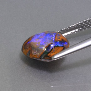 Boulder Opal Gemstone in 9.8 x 8.6 mm Size for Sale, Boulder Opal Stone in Multicolor Color