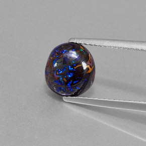 2.96 ct Multicolor Boulder Opal Gemstone, Boulder Opal Gem in Fancy Cabochon Shape for Sale.