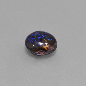 2.96 ct Multicolor Boulder Opal Stone, Natural Boulder Opal in Fancy Cabochon Shape for Sale