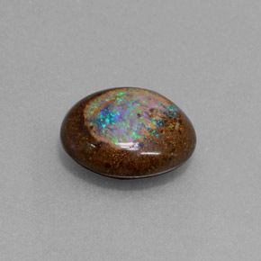 4.79 ct Multicolor Boulder Opal Stone, Natural Boulder Opal in Fancy Cabochon Shape for Sale