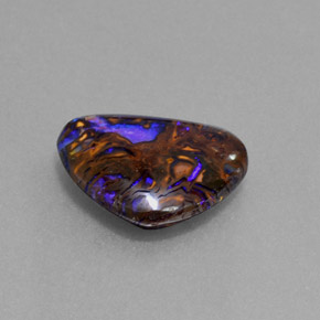 4.96 ct Multicolor Boulder Opal Stone, Natural Boulder Opal in Trillion Cabochon Shape for Sale