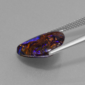 Boulder Opal Gemstone in 14.4 x 11.5 mm Size for Sale, Boulder Opal Stone in Multicolor Color