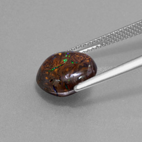 Boulder Opal Gemstone in 10 mm (calibrated) Size for Sale, Boulder Opal Stone in Multicolor Color